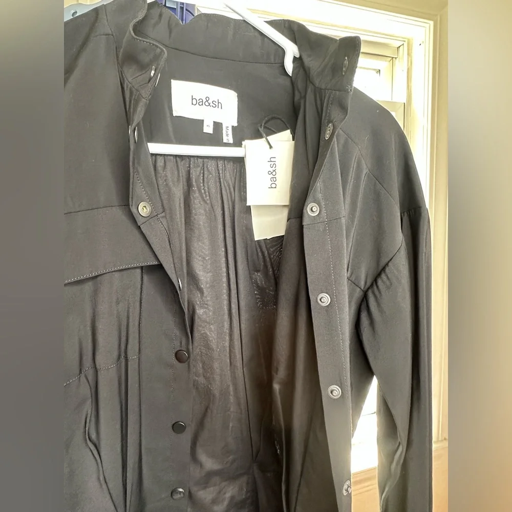 NWT BA&SH ROBE CREW BUTTON CLOSURE DRESS - Picture 6 of 13